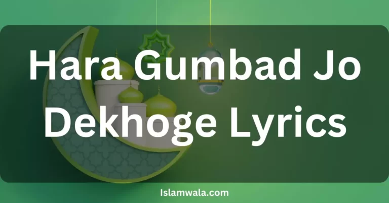 Hara Gumbad Jo Dekhoge Lyrics