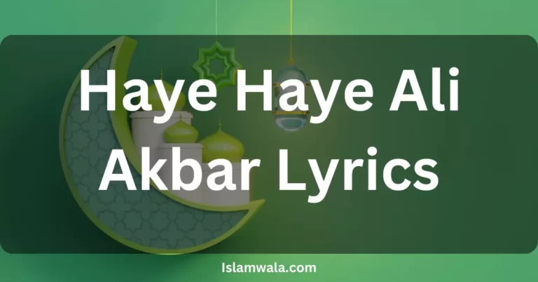 Haye Haye Ali Akbar Lyrics