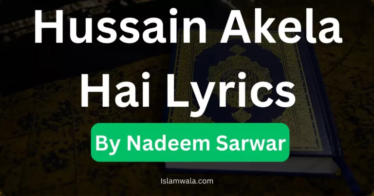 Hussain Akela Hai Lyrics By Nadeem Sarwar