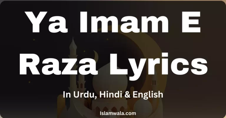 Ya Imam E Raza Lyrics