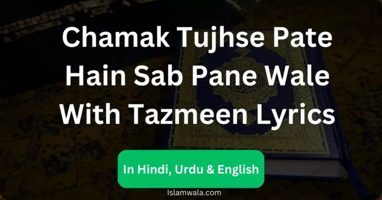 Chamak Tujhse Pate Hain Sab Pane Wale With Tazmeen Lyrics