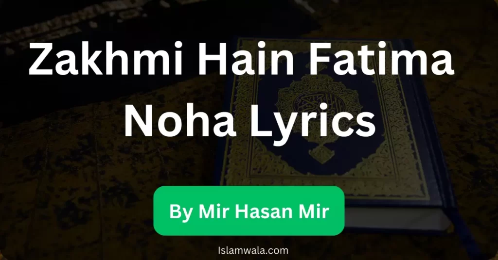 Zakhmi Hain Fatima Lyrics