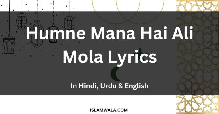 Humne Mana Hai Ali Mola Lyrics