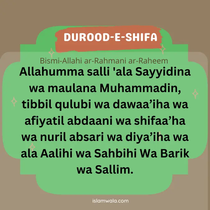 Durood E Shifa In English, durood e shifa