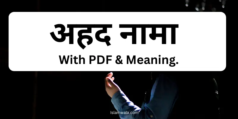 Ahad Nama In Hindi, अहदनामा, अहद नामा