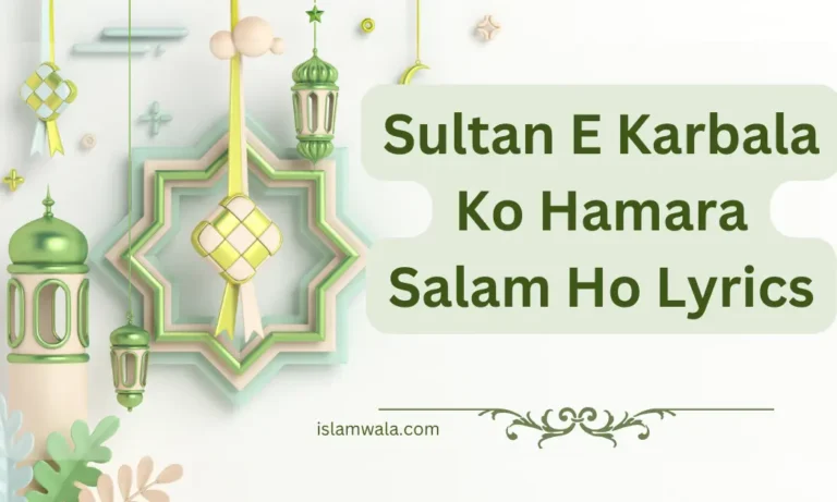 Sultan E Karbala Ko Hamara Salam Ho Lyrics